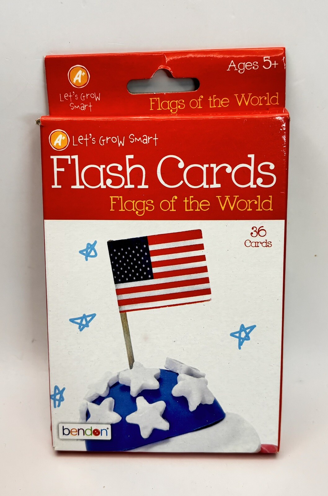Vintage Educational Flash Cards Grade K+ Ages 5+ Flags Of The World ORIGINAL Box