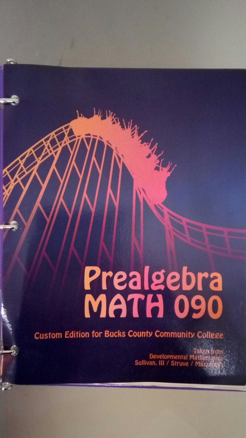 prealgebra math 090 custom edition bucks county community college