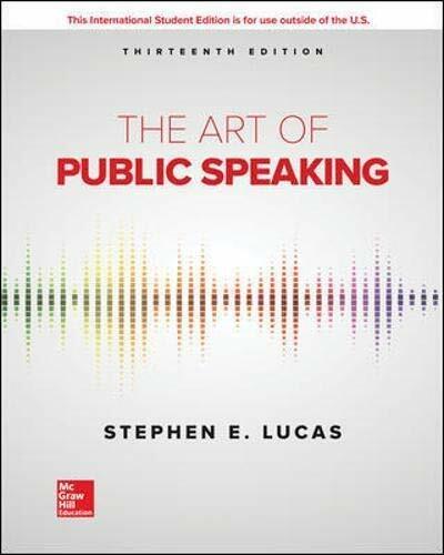 The Art of Public Speaking 13th Global Edition