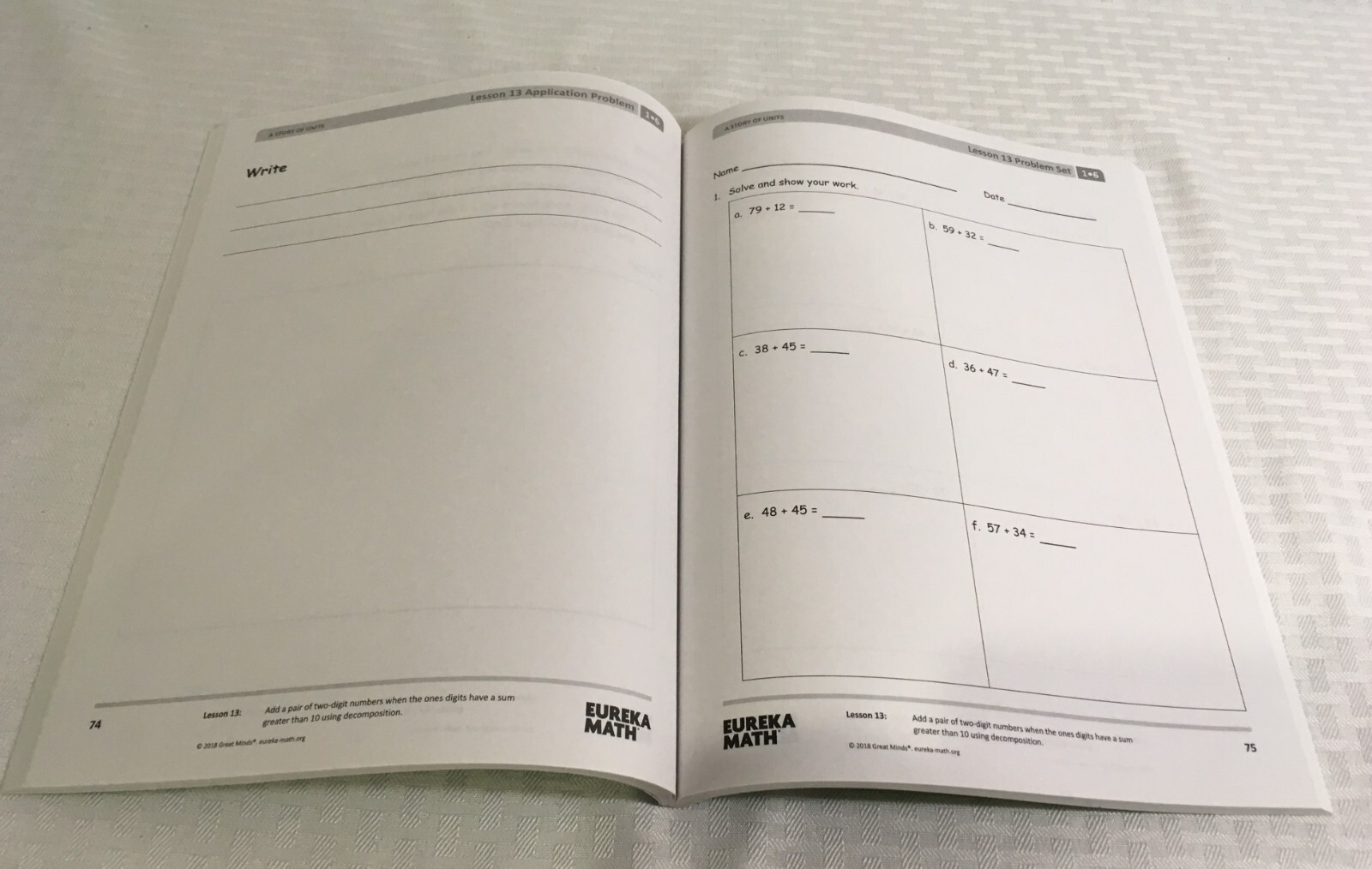 EUREKA MATH / GRADE 1 / LEARN / MODULE 6 / STUDENT CONSUMABLE WORKBOOK / NEW