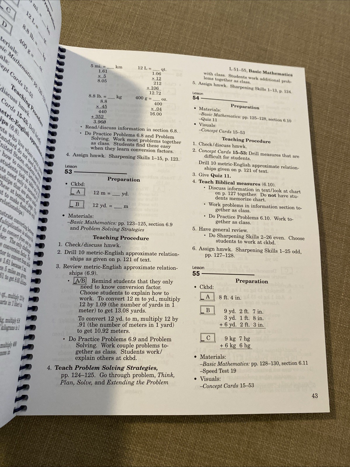 Abeka Basic Mathematics in Christain Perspective Teacher/Solution Key 4th Ed