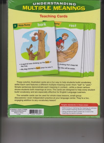 Lakeshore-Understanding Multiple Meanings Teaching Cards 40 Cards Grades 2-5 NIP