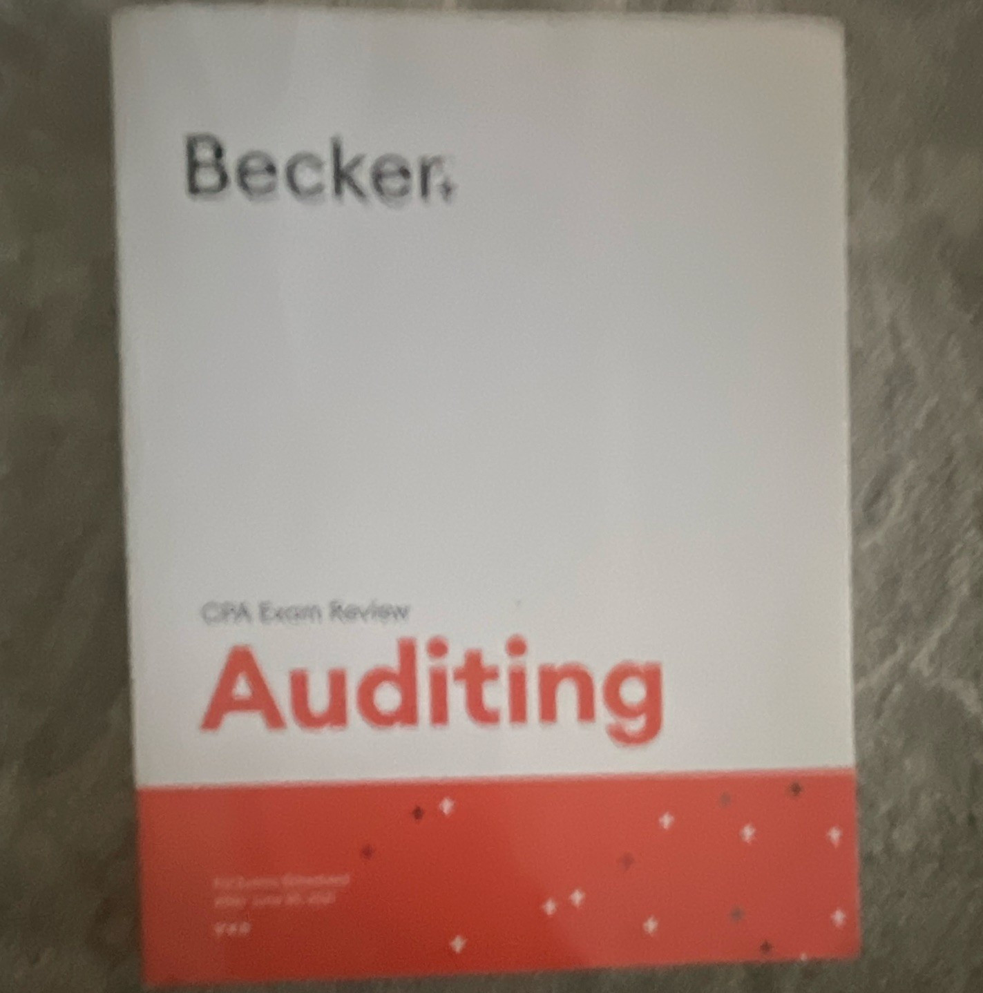 Becker CPA Exam Review Auditing Study Guide Book Exam Preparation (Good)