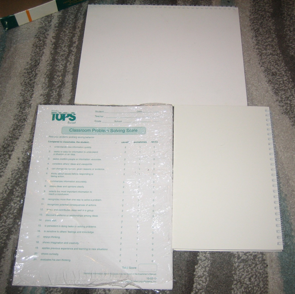 TOPS Elementary Test Of Problem Solving Revised LinguiSystems Book Set
