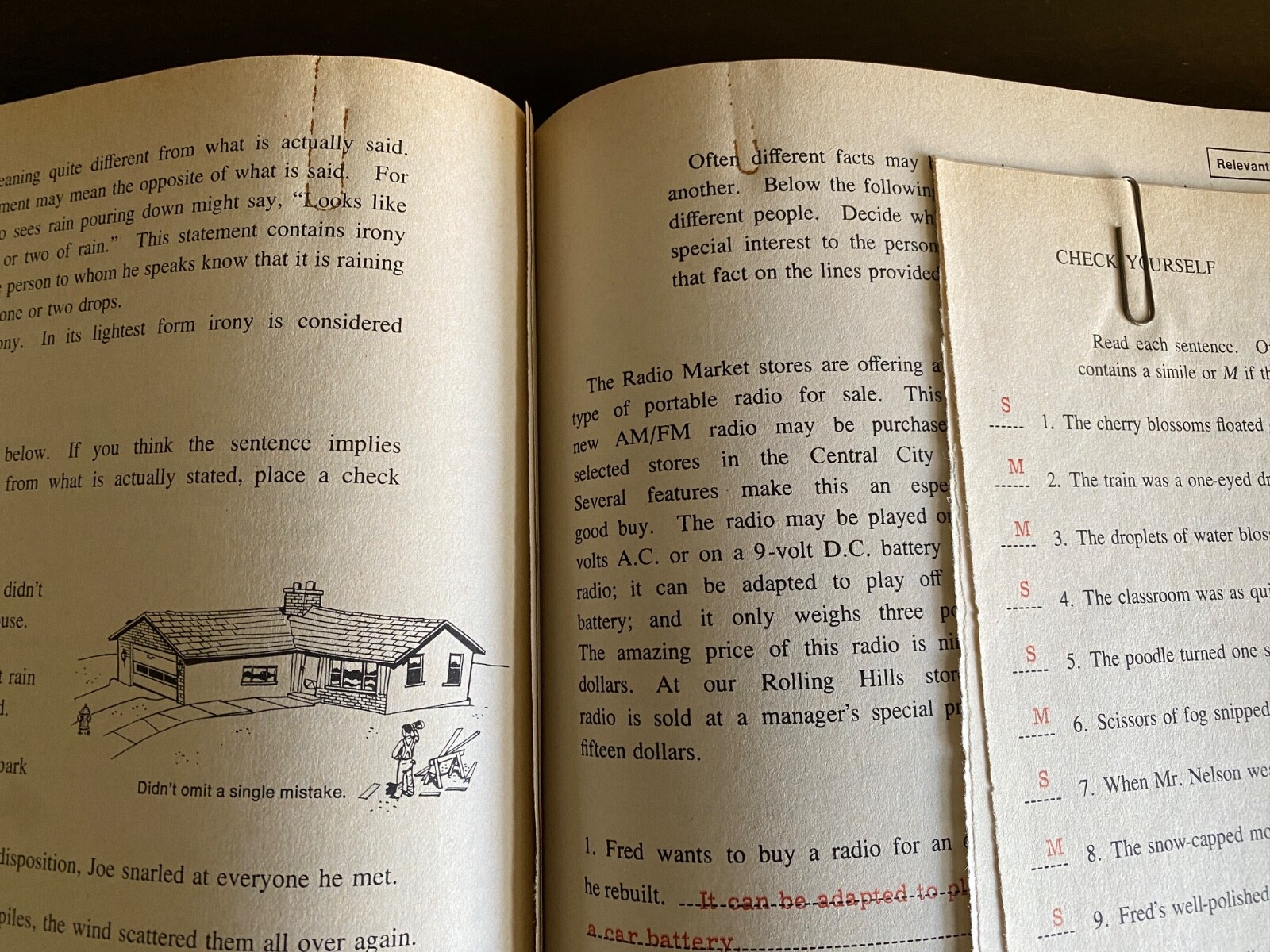Vintage 1970 Basic Reading Skills Teacher’s Edition Workbook #1487 manual