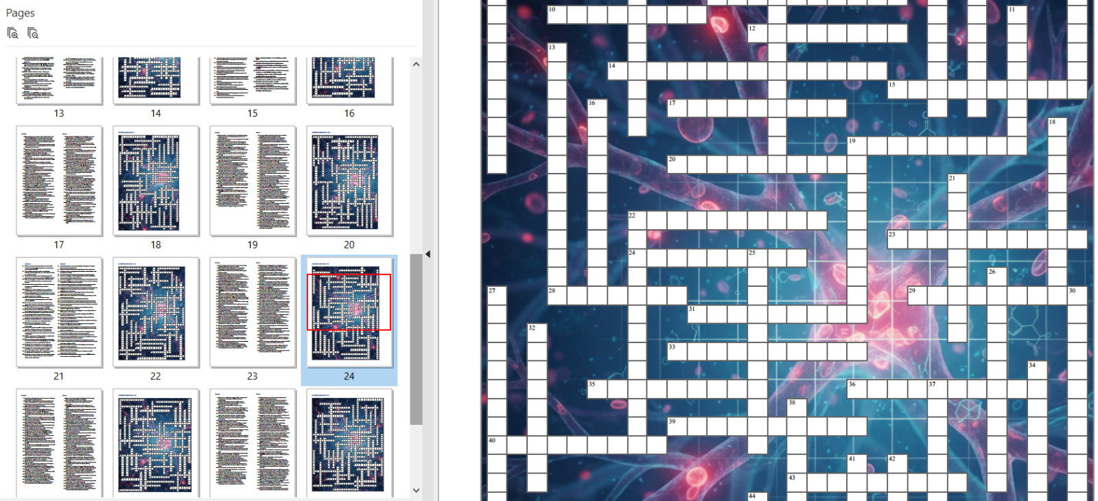 Website. Antithrombotic interactive crosswords. Pharmacological. Medical.