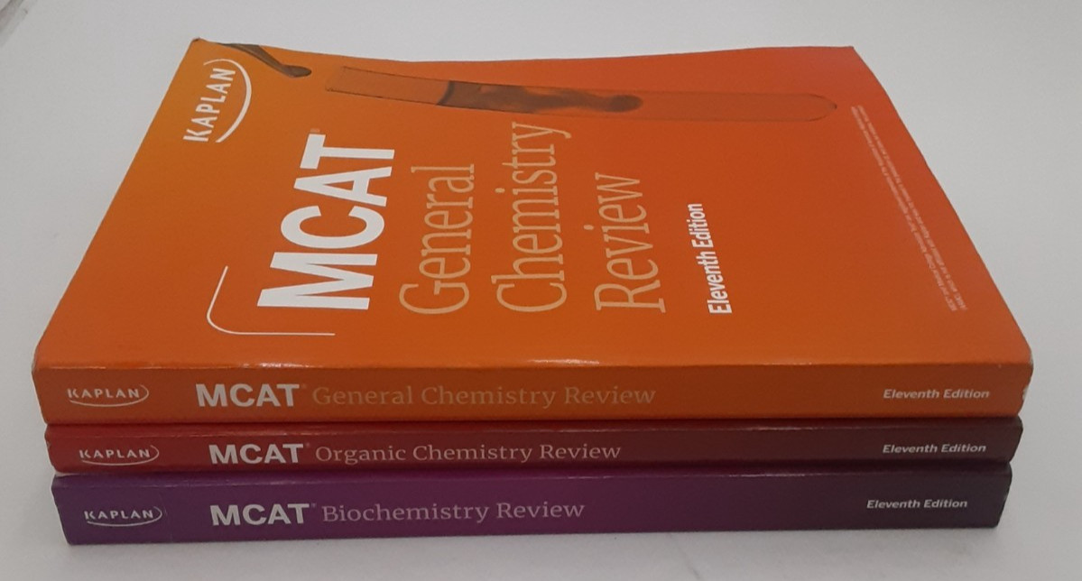 MCAT Chemistry Review Books 11th Edition Set of 3 General,Organic & BioChemistry