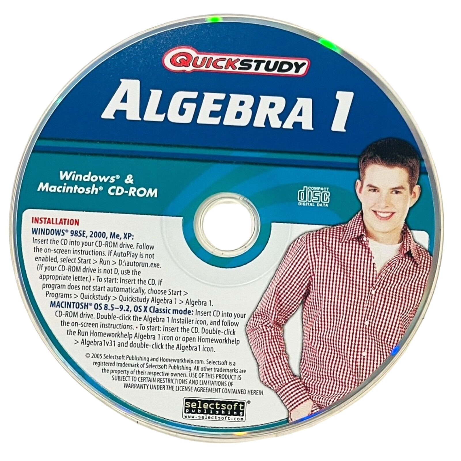 QuickStudy Algebra 1 & 2 Study Guide CD-ROM + Algebra Booster Math Tutor Lot 3