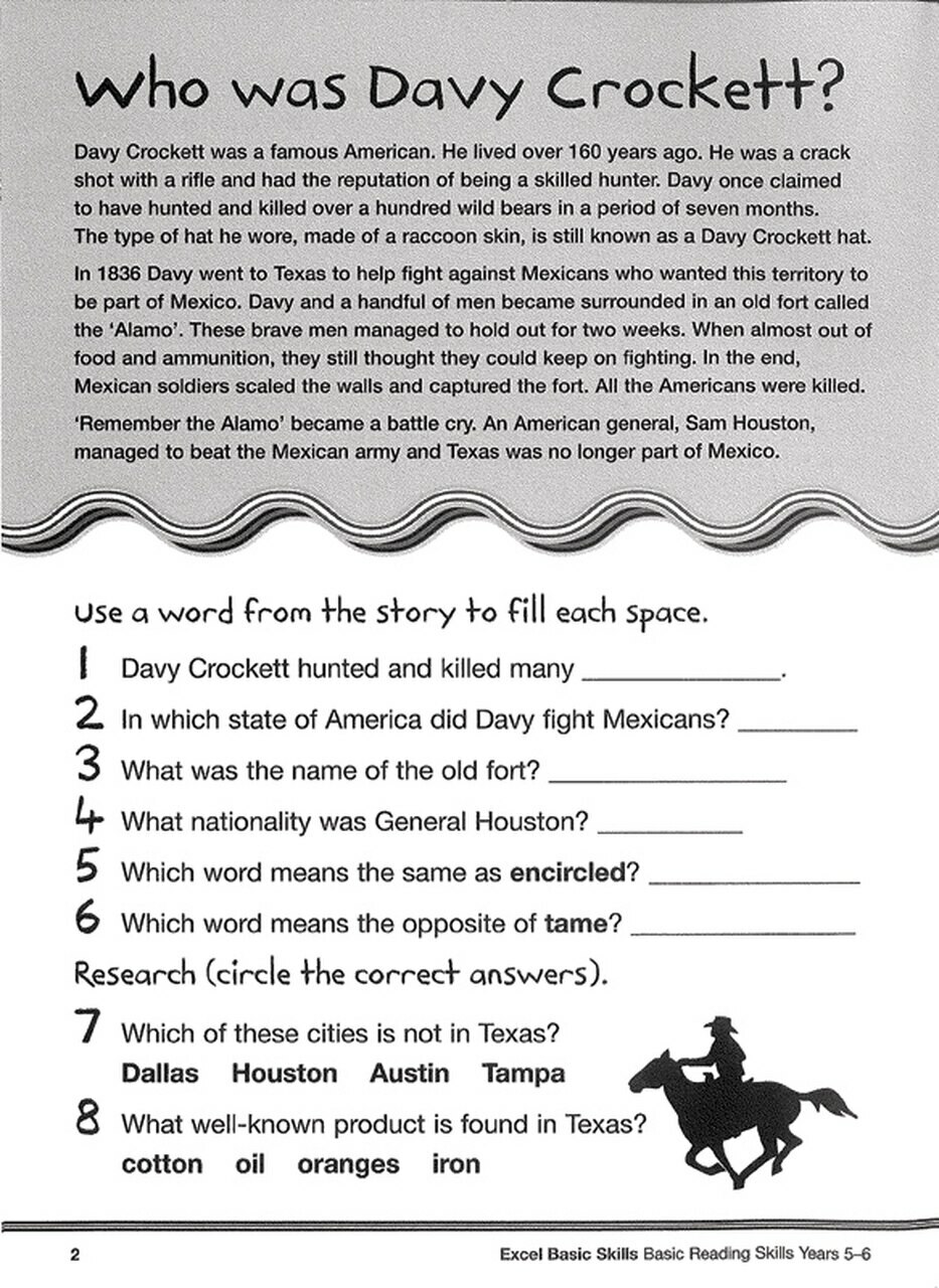 Excel Basic Skills – Basic Reading Skills Years 5 – 6