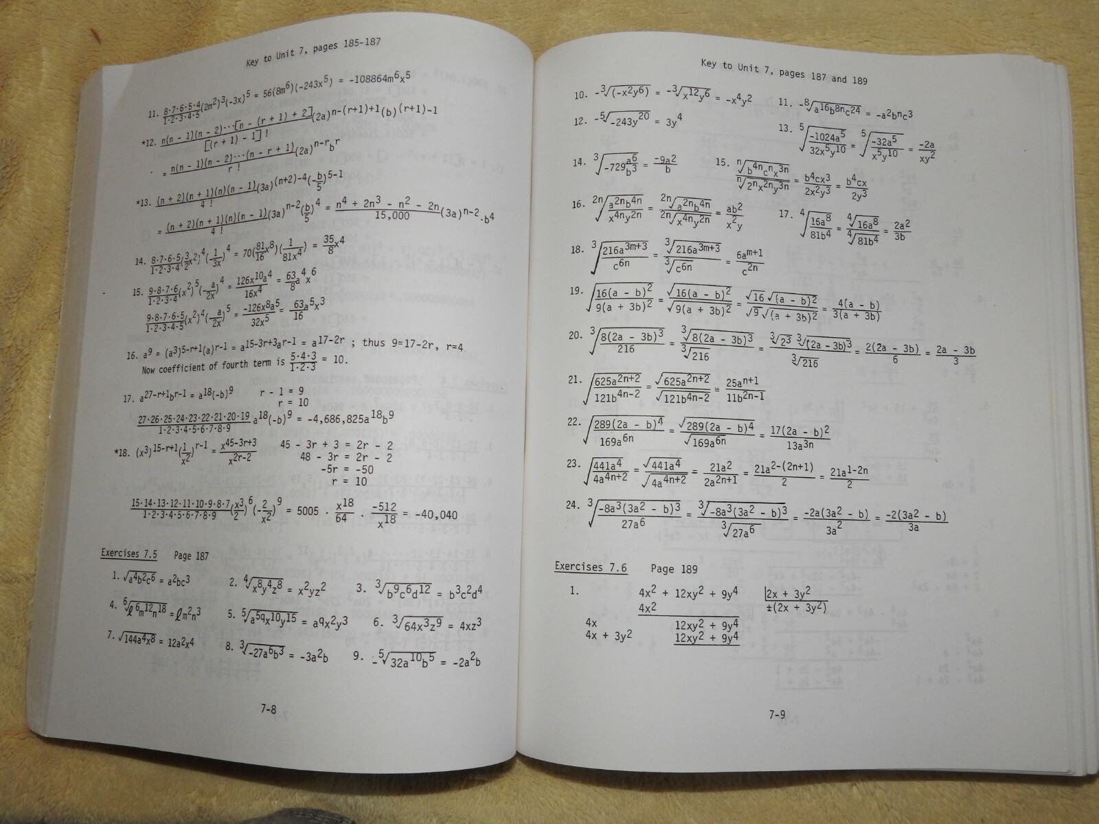 ABeka Algebra 2,1st Ed.Student text,Solution Key,Test Key&Solutions 1987