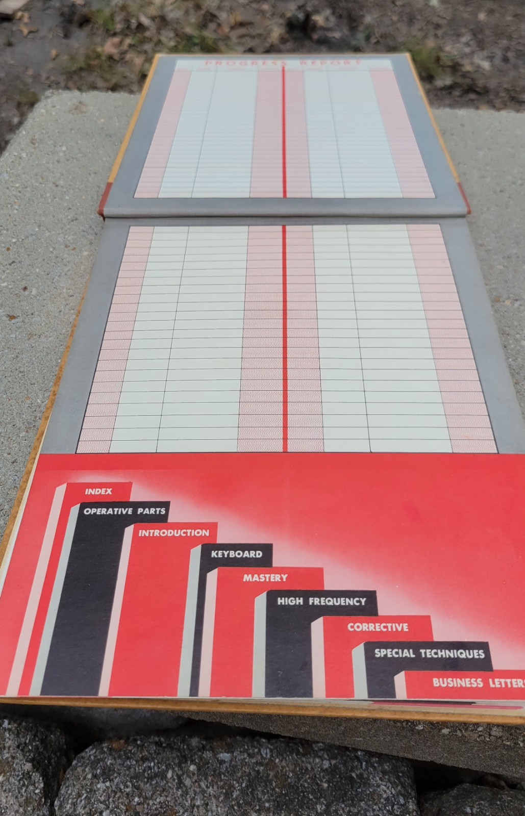 Book Secretarial Typing Practice Education Fabric Hardcover 1957