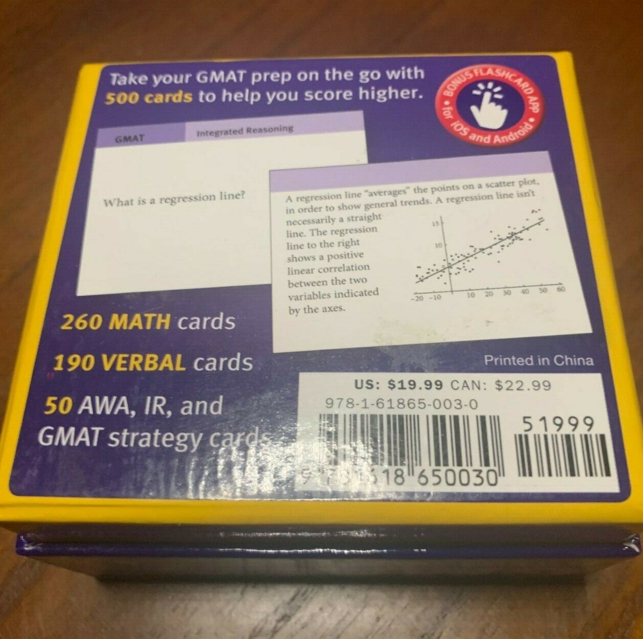 2014 KAPLAN GMAT FLASHCARDS +APP THIRD EDITION 260 MATH CARDS. 190 FOR VERBAL