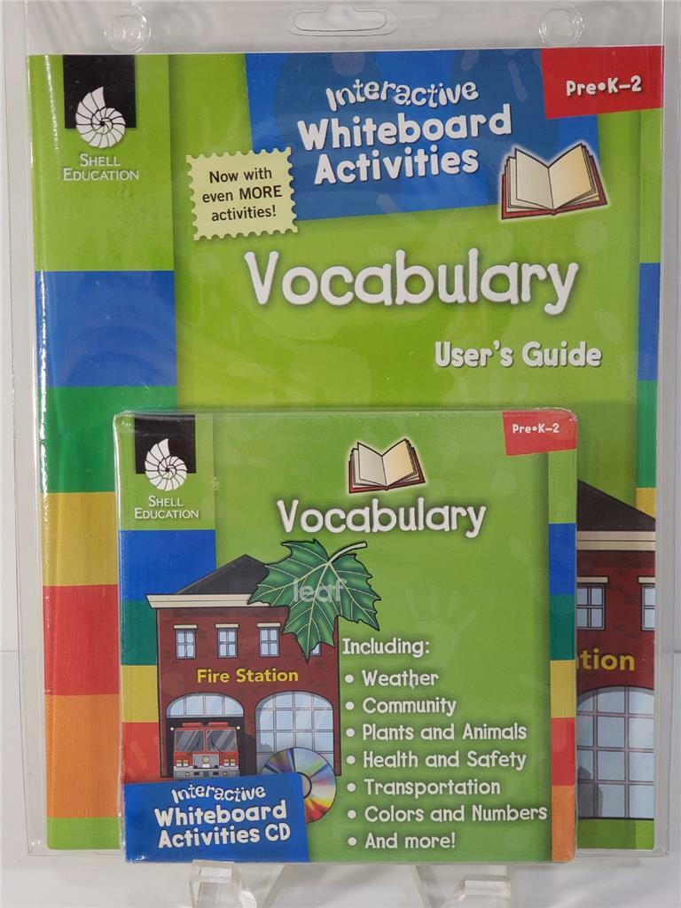 Interactive Whiteboard Activities Vocabulary PreK-2nd Grade Shell Education NEW