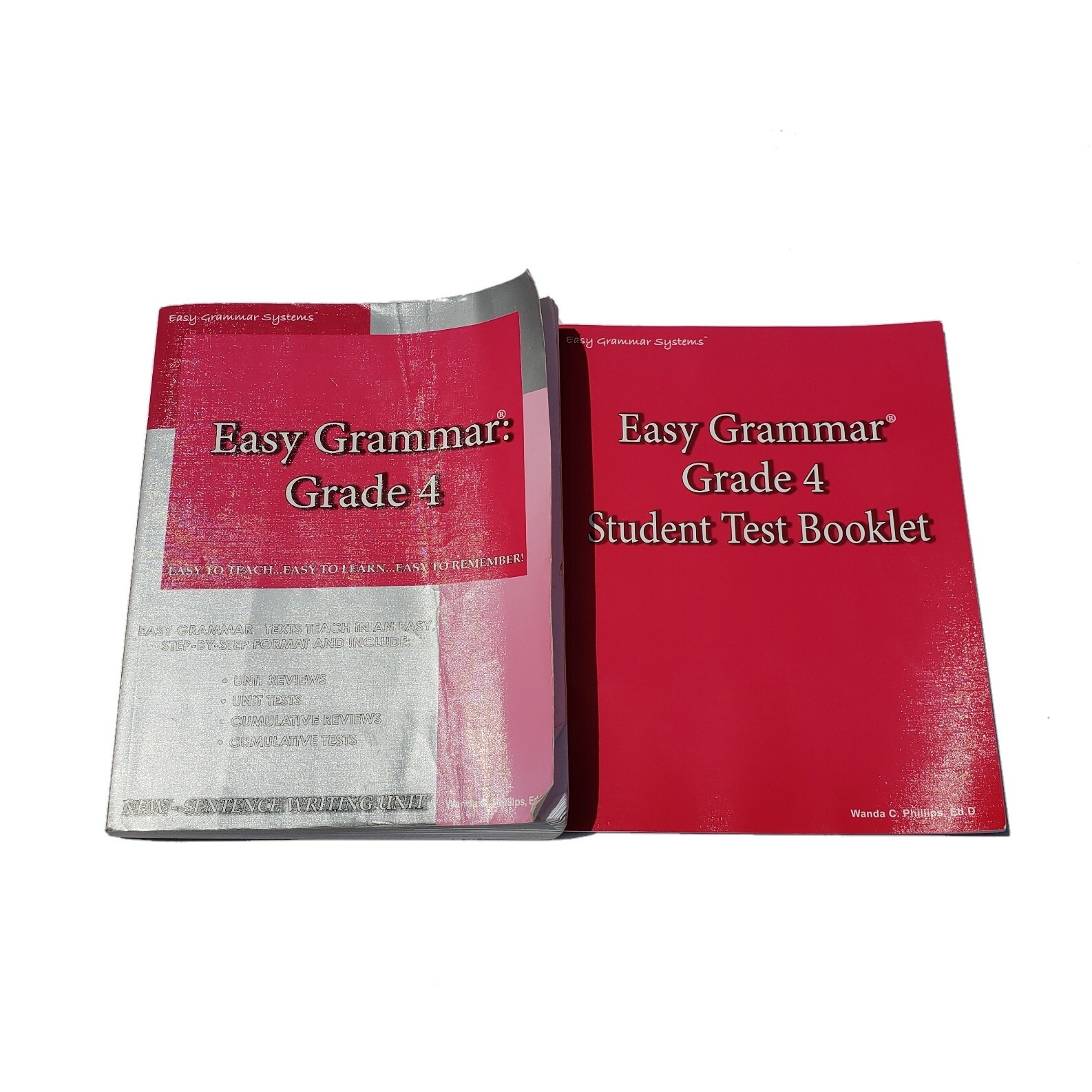 Easy Grammar 4 Teacher Edition Wanda C. Phillips Homeschool Book Test Book Set