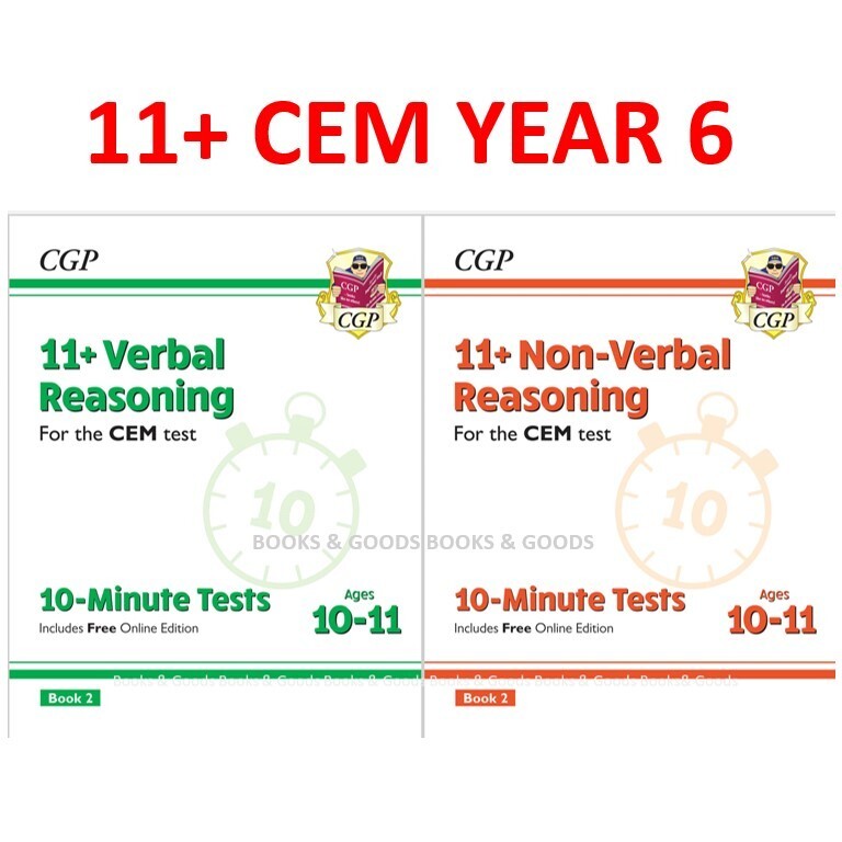 11 Plus Year 6 CEM 10 Minute Test Verbal Non Verbal Reasoning with Answer