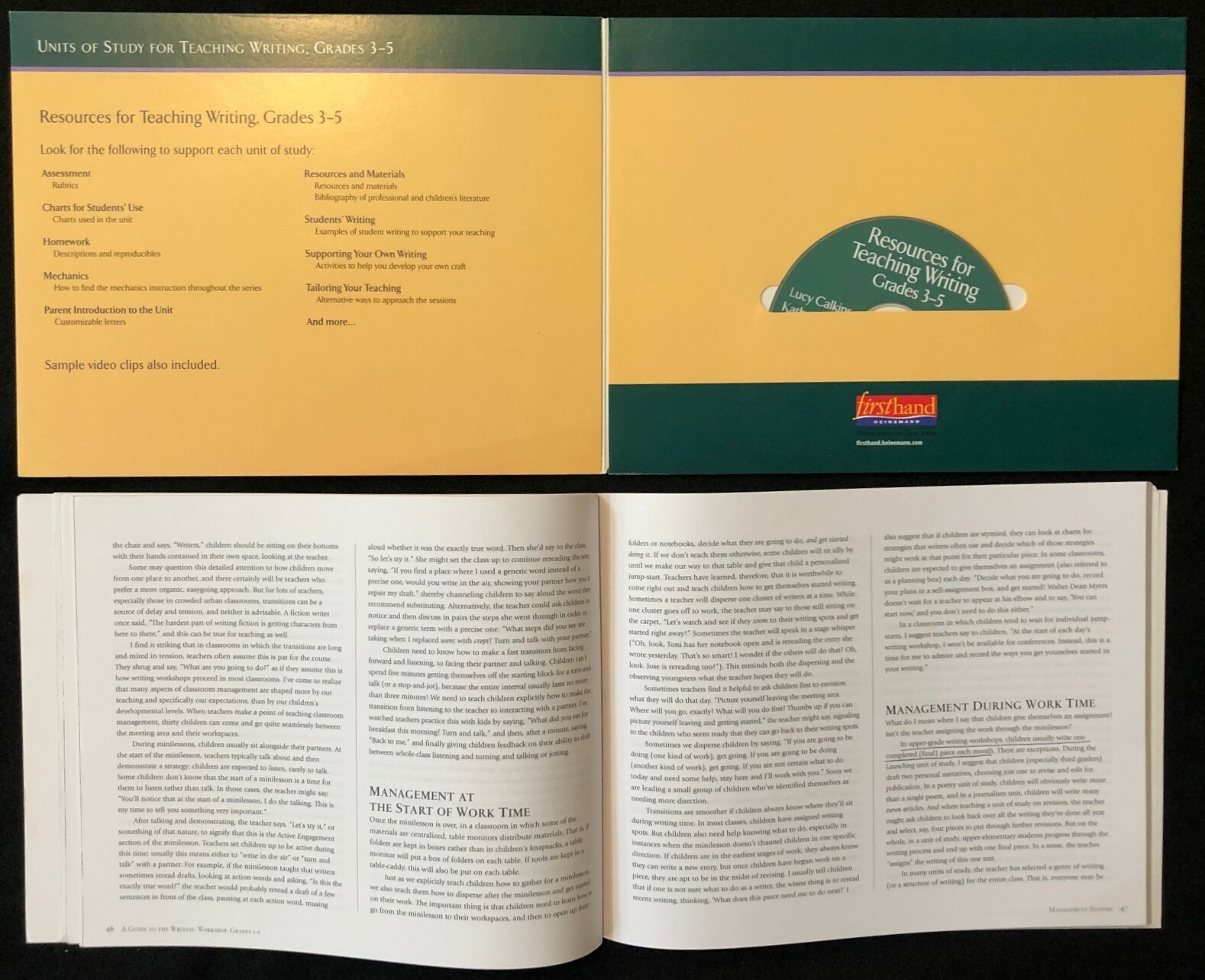 LUCY CALKINS Resources for Intermediate(3rd-5th) Writing -Manuals, Resources, CD