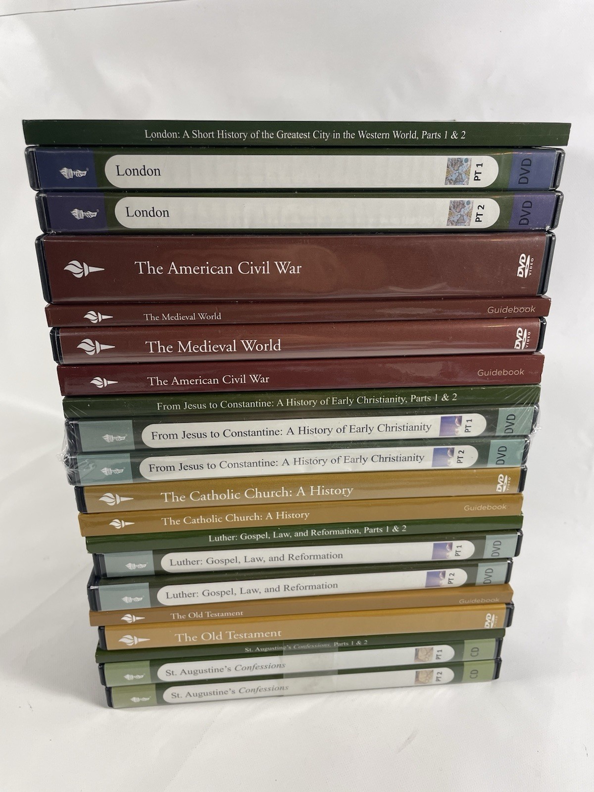 Lot THE GREAT COURSES DVDs & Guidebooks 8 Sets War Religions Bible History