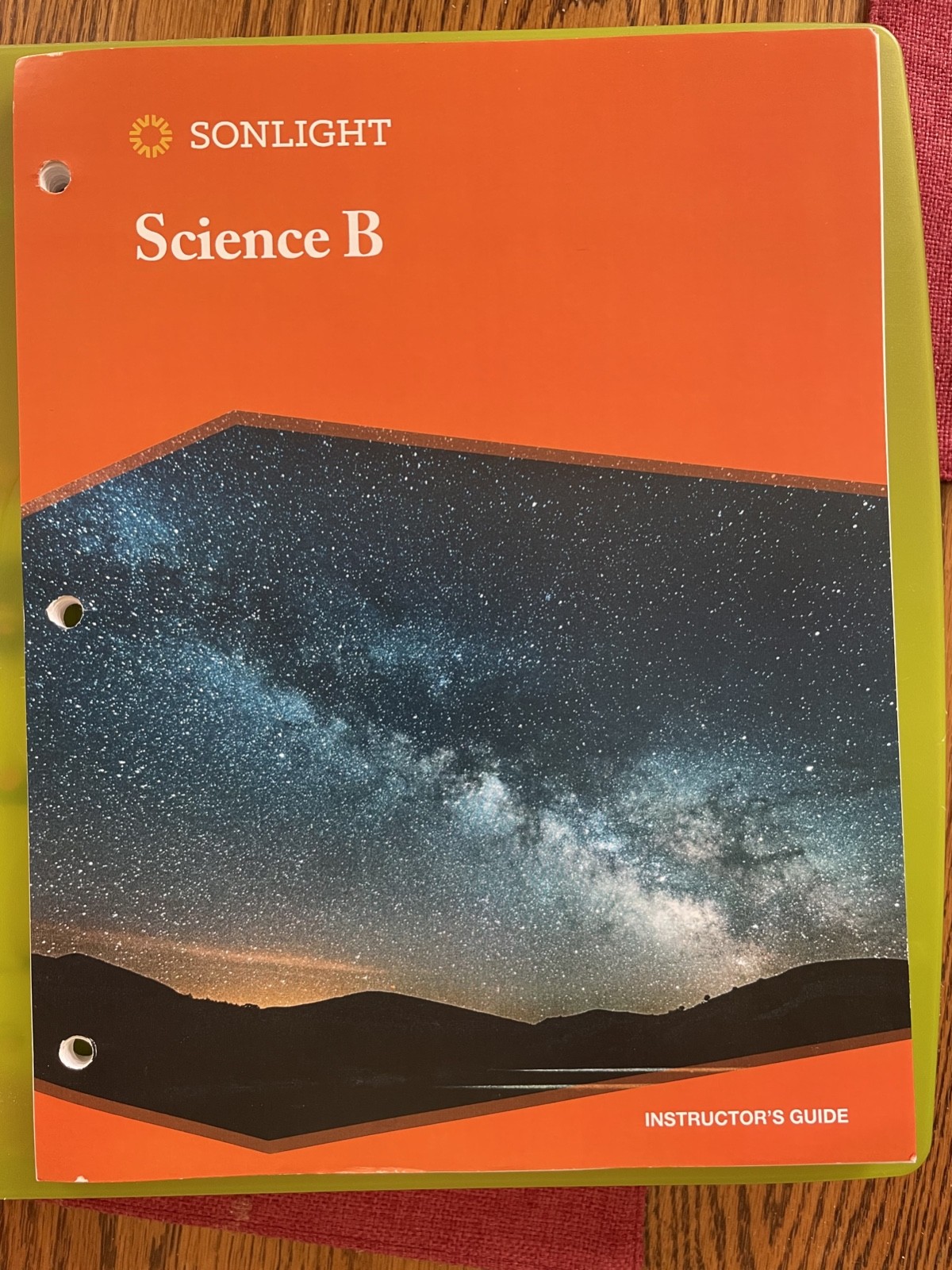 Sonlight Science B Instructor’s Guide schedule, 5-Day
