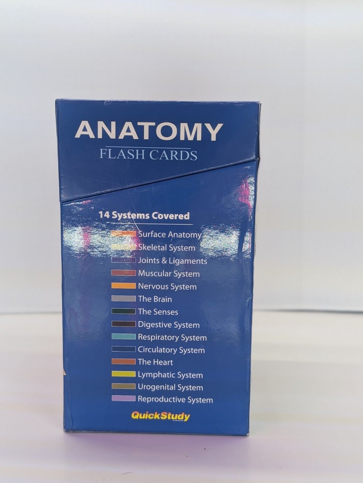 QuickStudy Anatomy Flash Cards Illustrated Laminated Color-coded 300 Cards