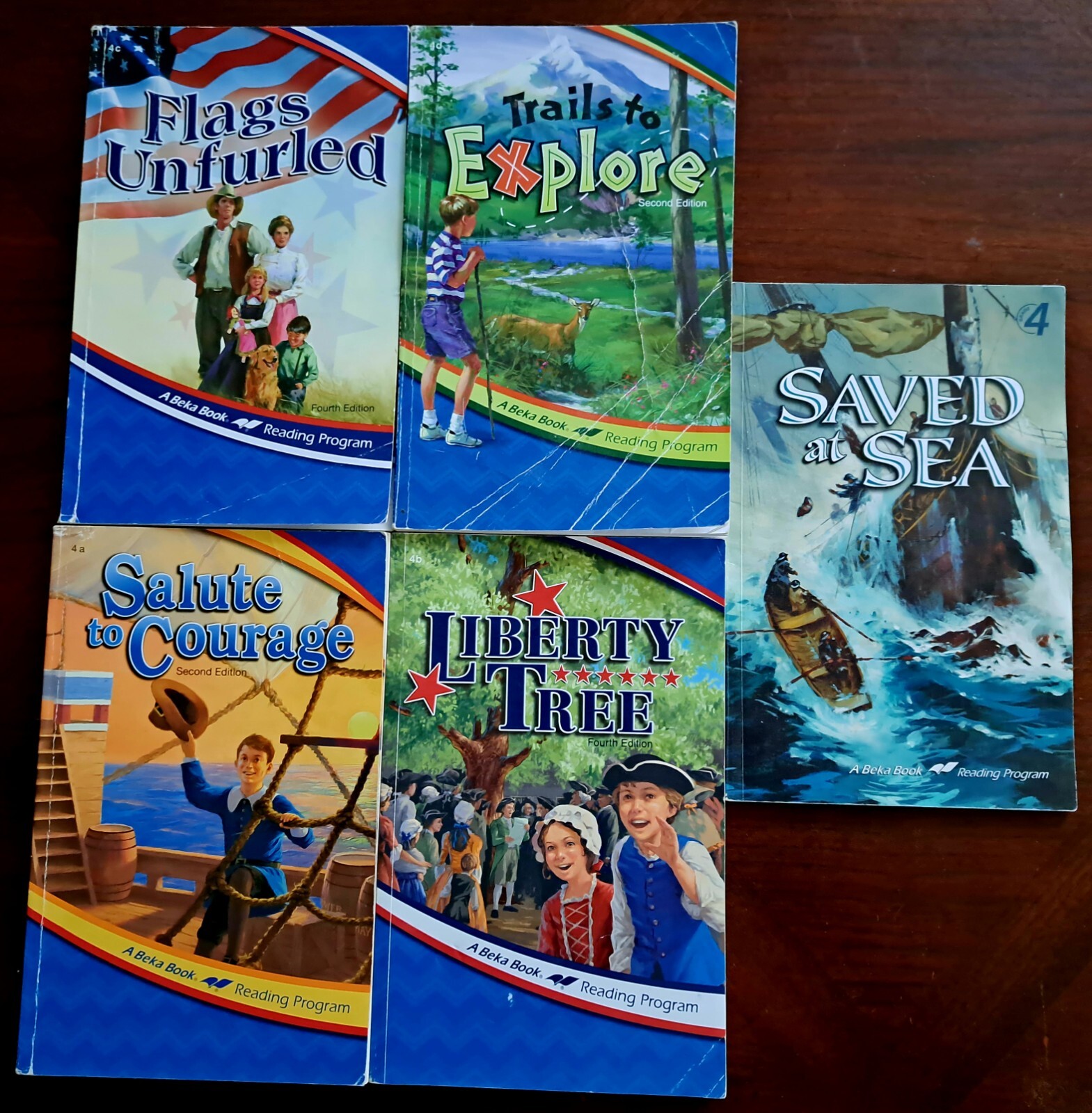 Lot of Abeka 4th Grade Books Readers FB443