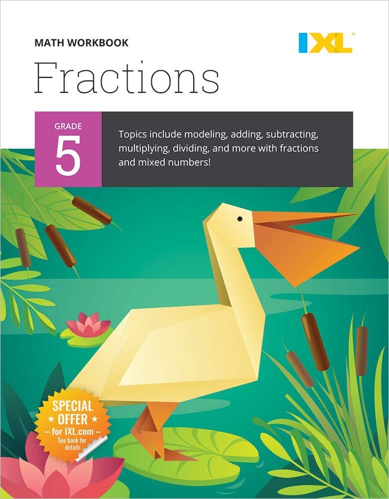 Grade 5 Fractions Workbook (IXL Workbooks) by IXL Learning (English) *NEW*