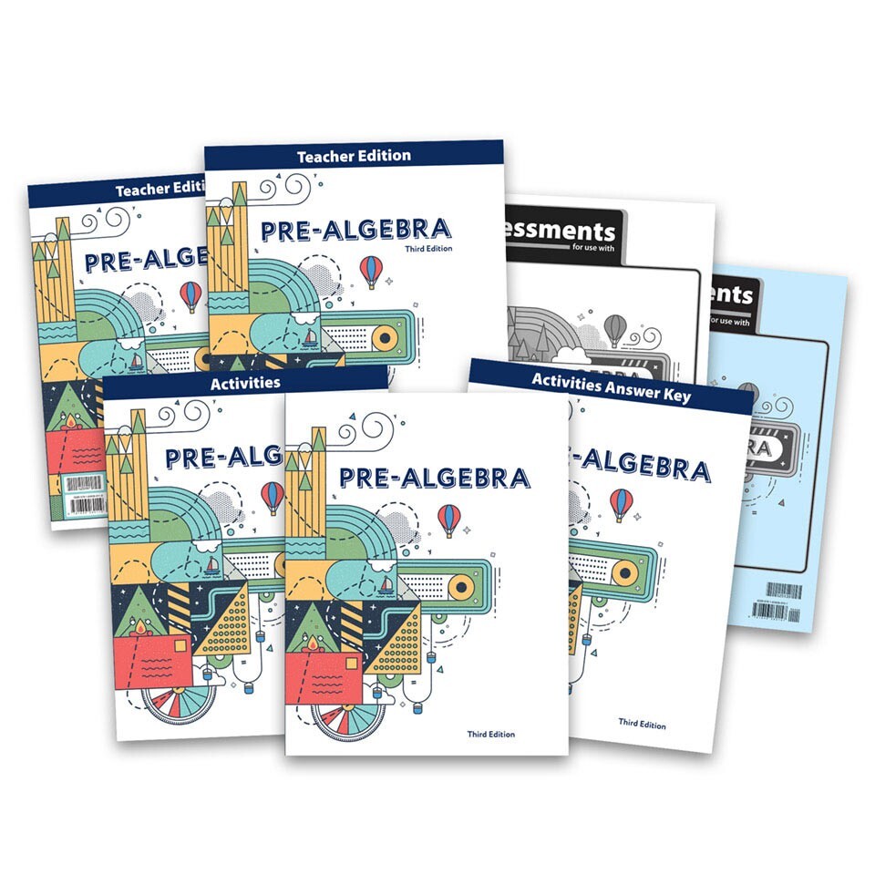 BJU Press- Pre-Algebra Subject Kit *3rd Edition* 540799