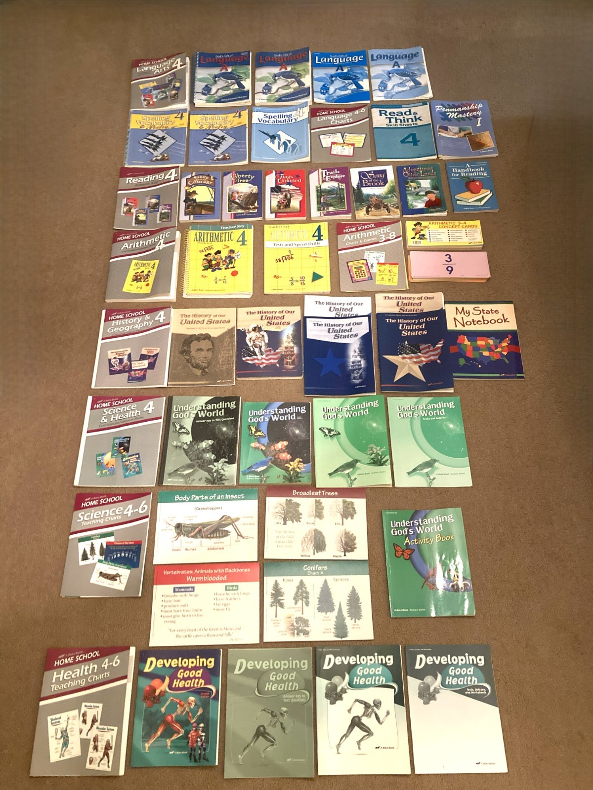 A Beka 4th Grade Curriculum Teacher & Student Bundle for Homeschooling Like New