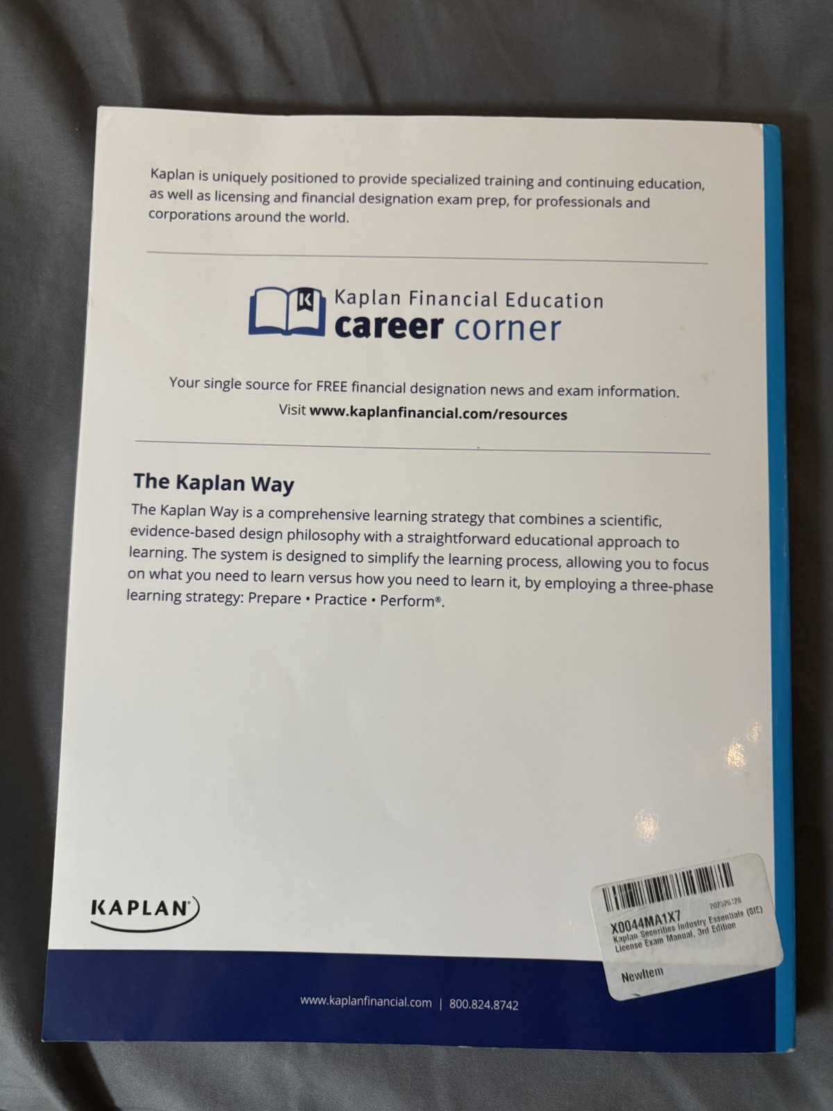 Kaplan Securities Industry Essentials (SIE) License Exam Manual, 3rd Edition