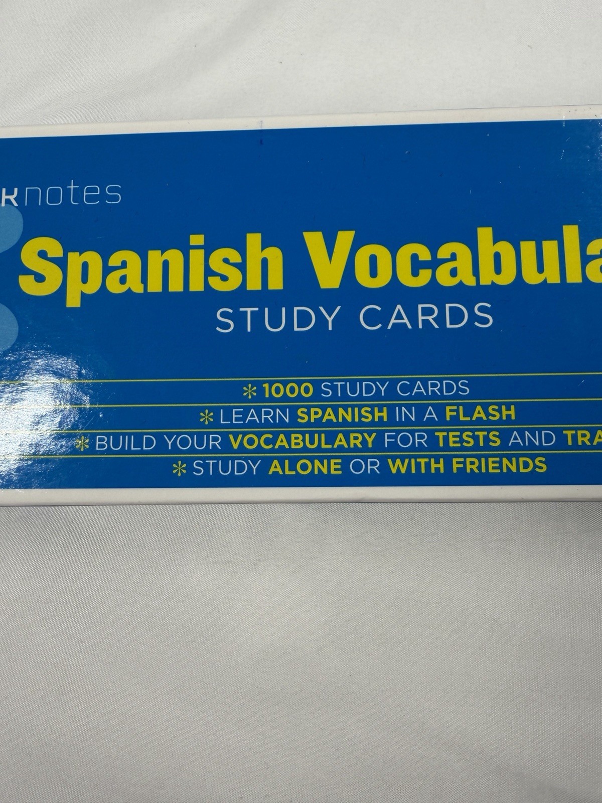 SparkNotes 1000 Spanish Vocabulary Study Flash Cards – Learn Spanish Fast & Easy