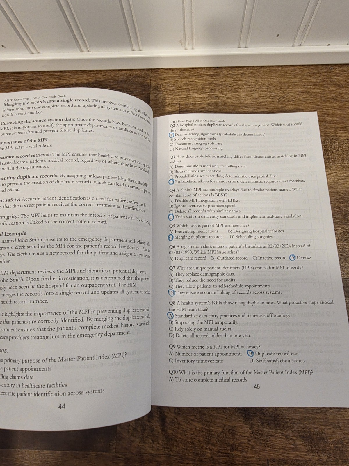 RHIT Exam Prep All in One Study Guide 1,262 Q&A with Explanations 4 Practice