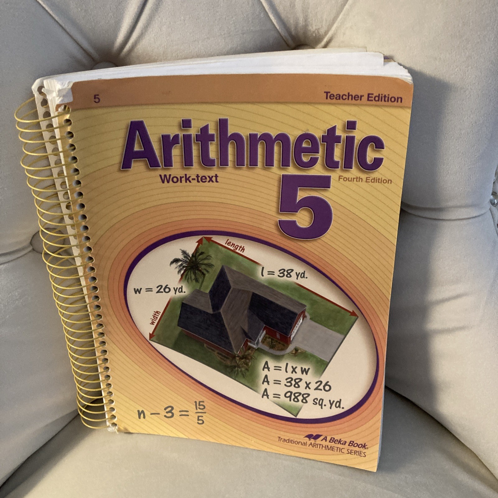 A Beka Book Arithmetic 5 Work-text TEACHER’S Key Fourth Edition Ring/Wire Bound