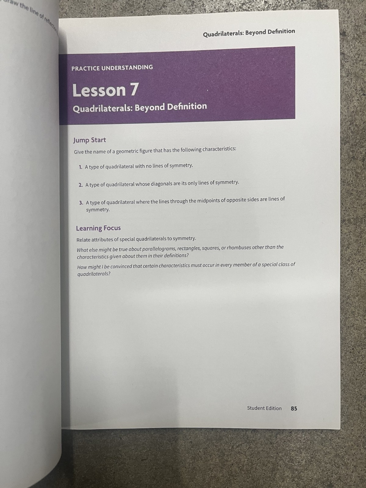 Open Up High School Mathematics Algebra 1 Transformations & Symmetry Unit 6