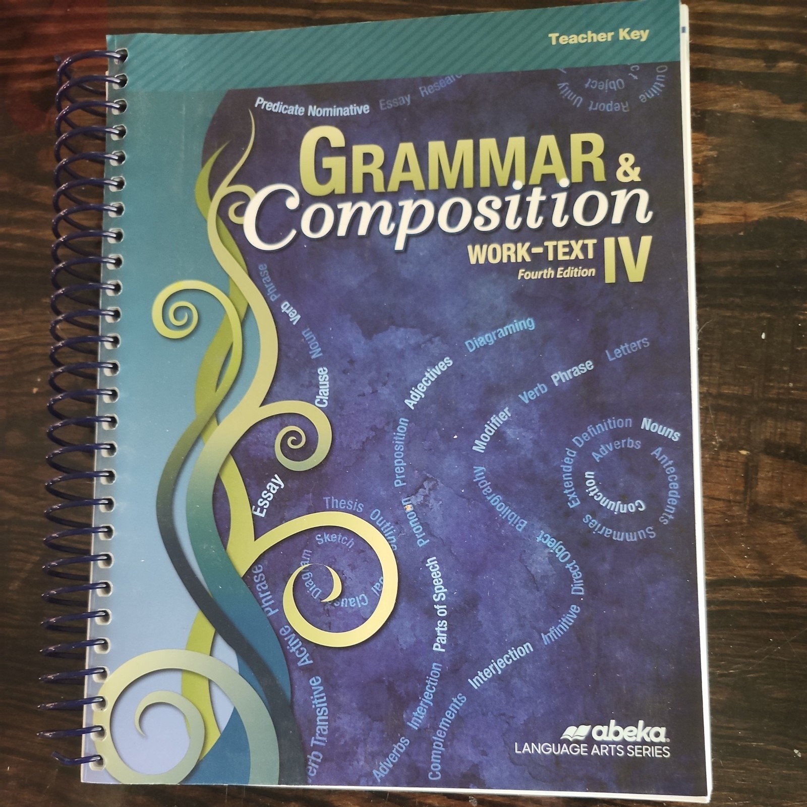 Abeka English 10 Grammar & Composition IV TEACHER WORK-TEXT KEY ~VERY GOOD~