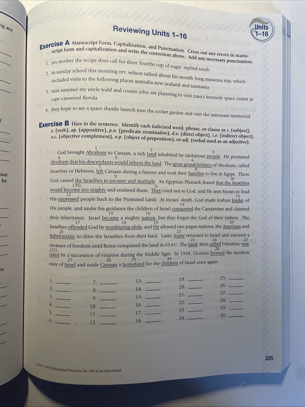 📔ABEKA GRAMMAR & COMPOSITION WORK-TEXT IV 4TH EDITION STUDENT WORK BOOK