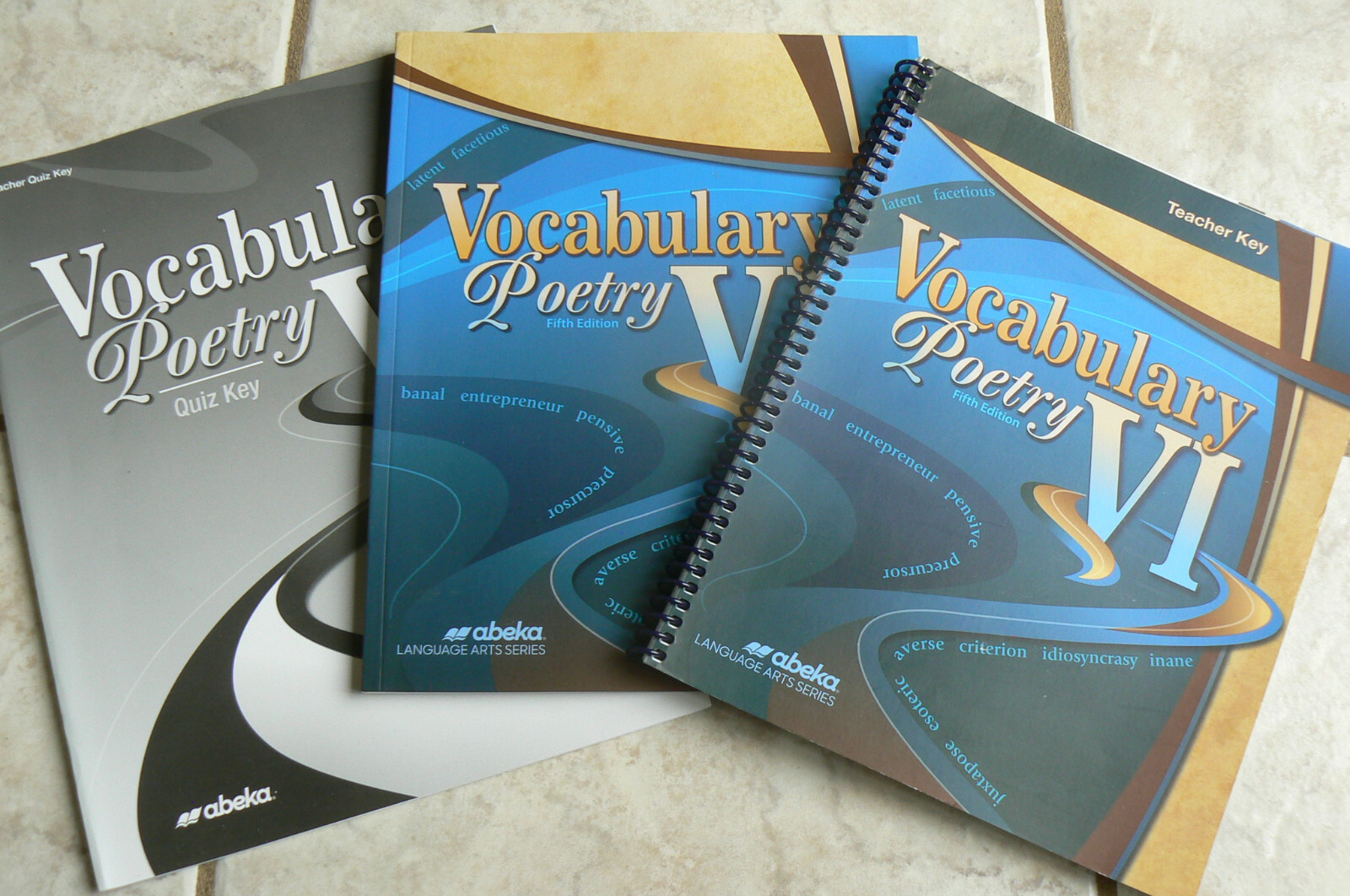 ABeka 12 Vocabulary Poetry VI, Student,Teacher,Quiz Key 2013 CURRENT ED. (5th)