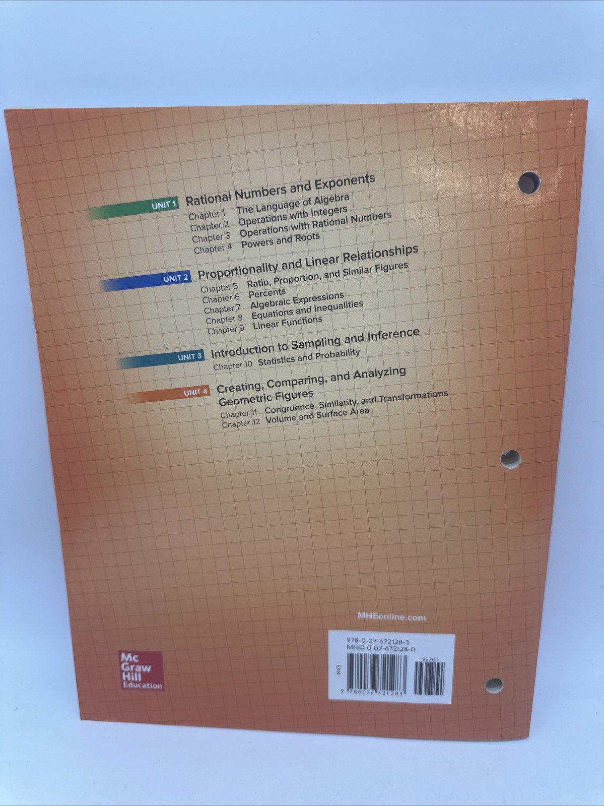 McGraw Hill Math Accelerated Pre-Algebra Student Interactive Study Guide NEW