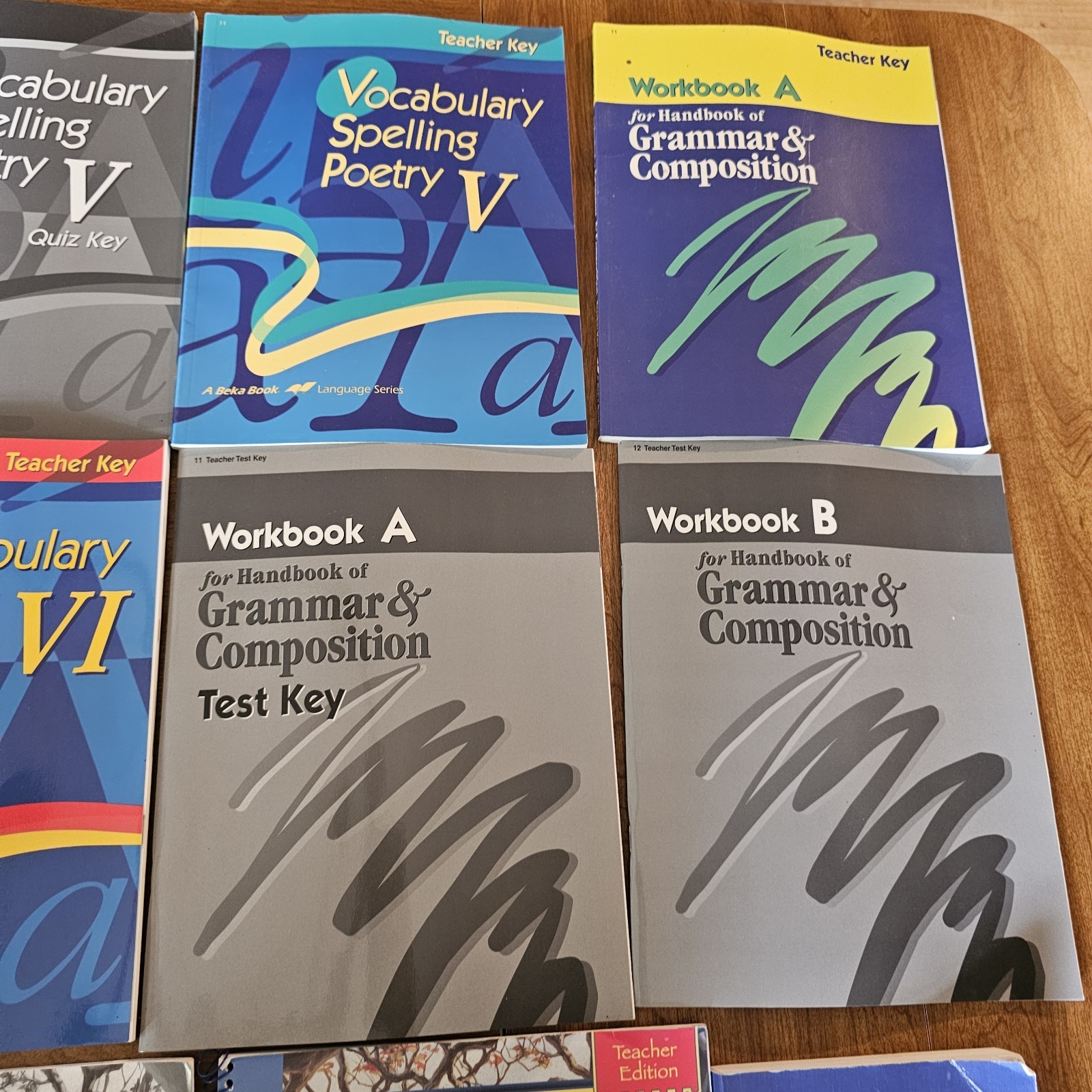Abeka A Beka Books Grammar & Composition, Poetry & Vocab Lot Of 12 Books