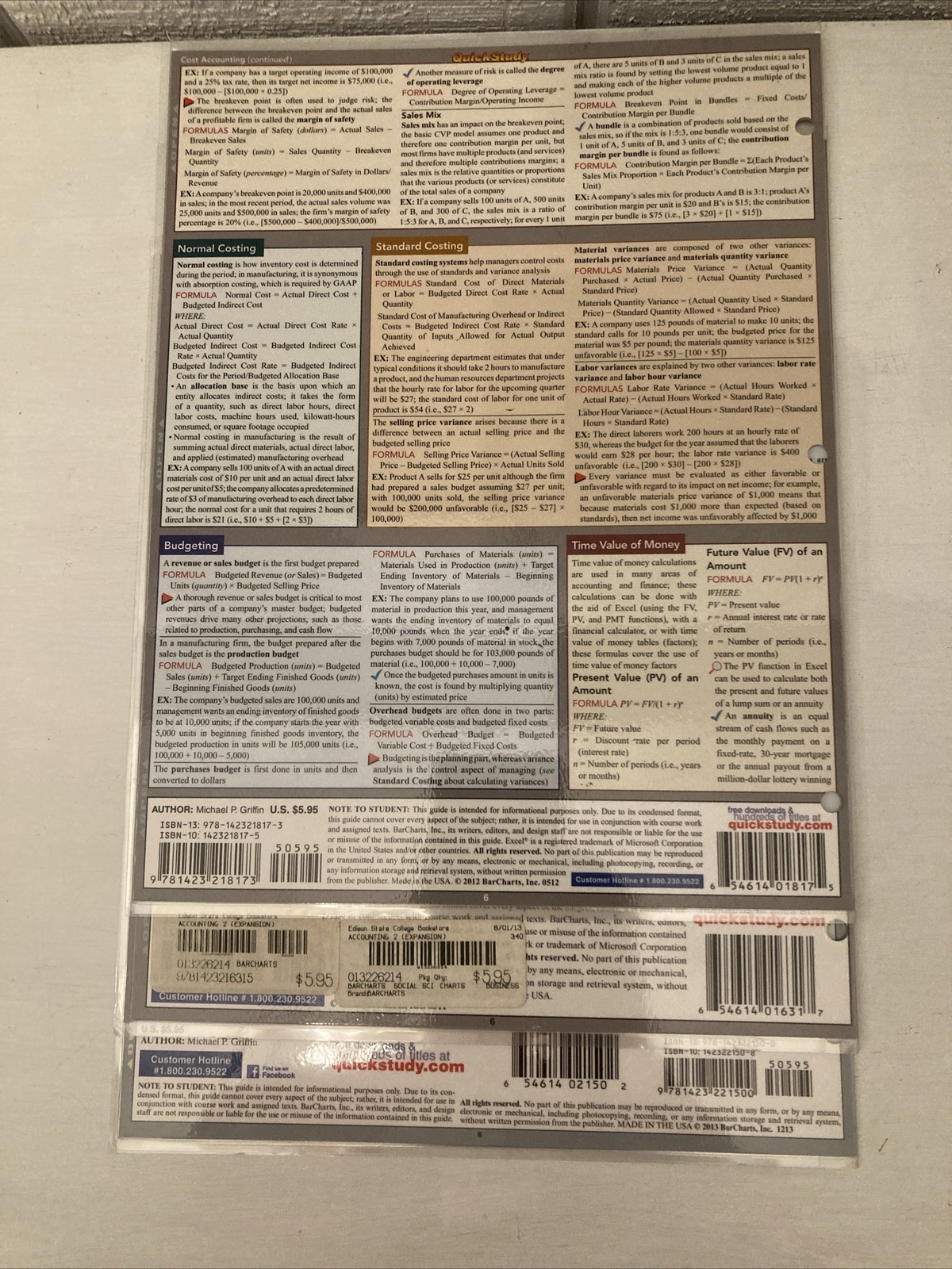 BarCharts Inc. QuickStudy Business Accounting Reference Set World’s #1 Outline