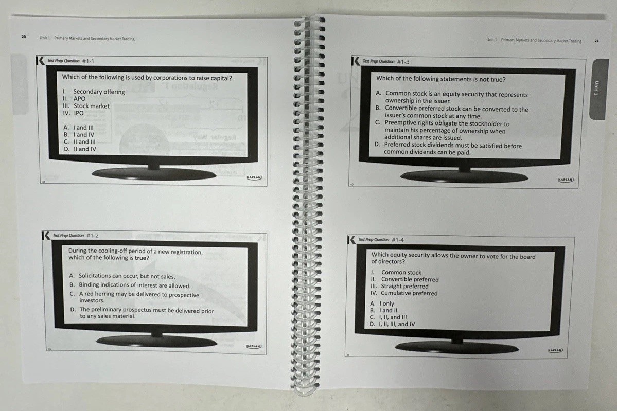 Kaplan Securities Industry Essentials Sie License Class Notes 3rd Edition book
