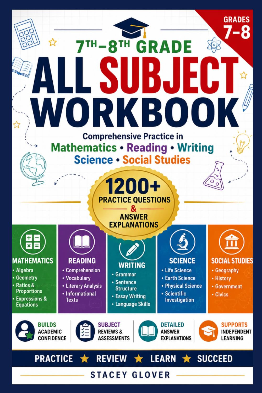 7Th-8Th Grade All Subject Workbook: Core Subjects, Comprehensive Practice