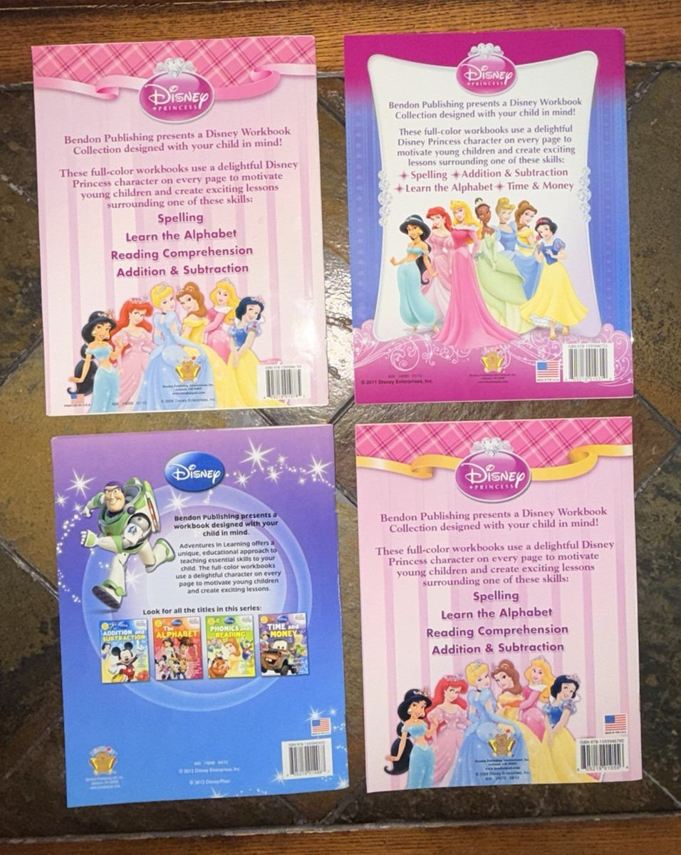 2007 Disney Princess Learning Workbook Bundle – Reading, Spelling, Math (Kids)