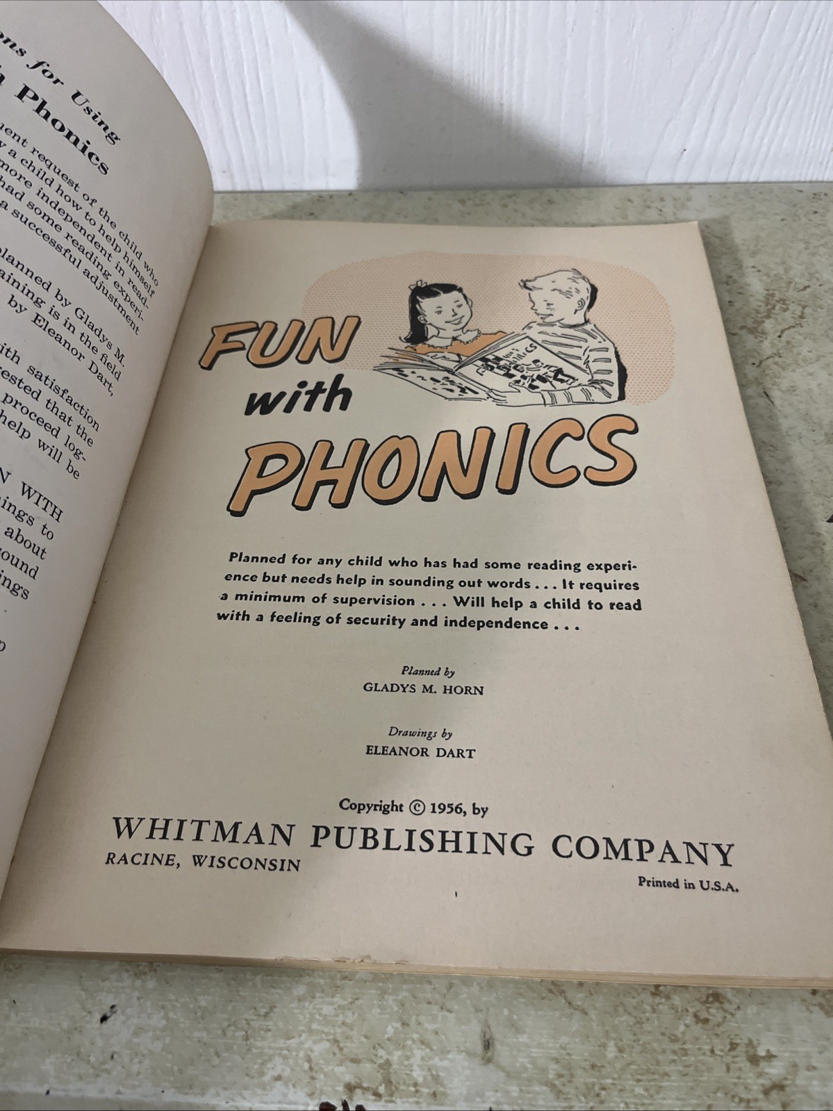 Fun with Phonics Book, Help yourself Series, Vintage 1956 workbook Whitman