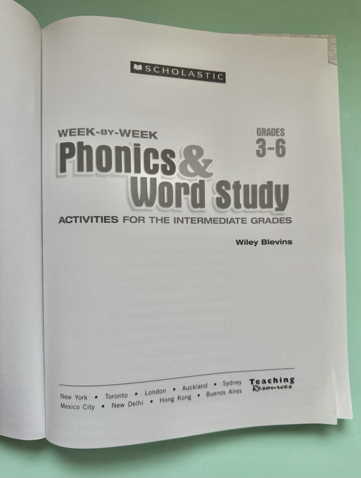 Scholastic Phonics & Word Study Grades 3–6 Workbook – Activities Workbook