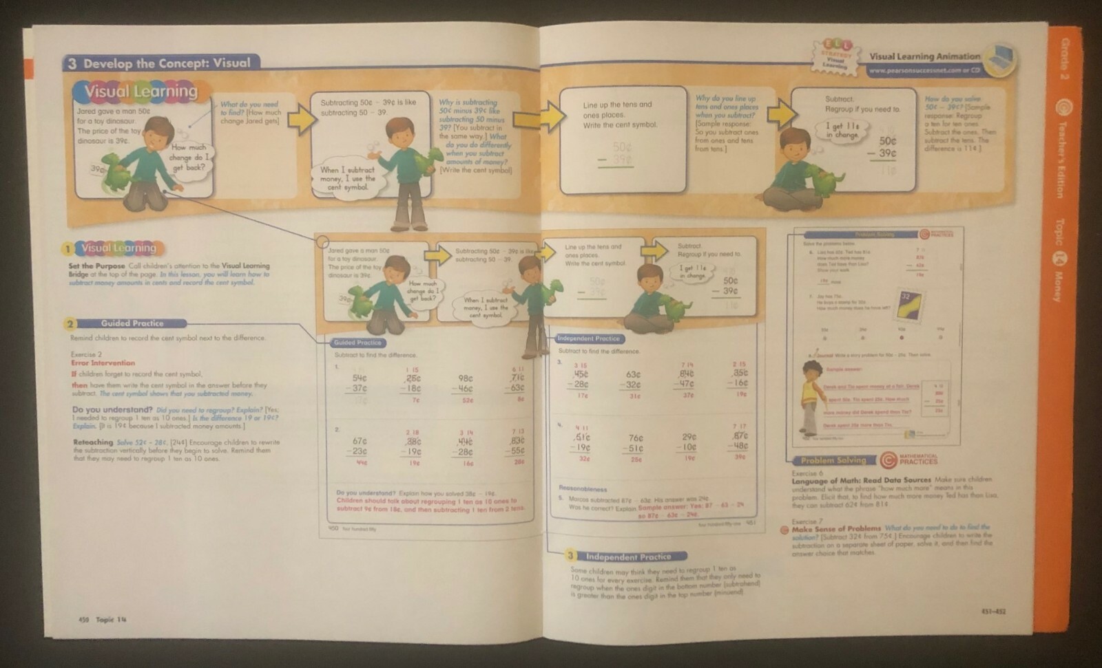 2nd Grade – Pearson enVision TEACHER’S EDITION – Entire Set Topics 1-16 (2012)