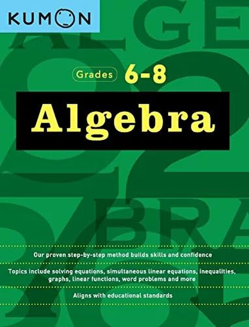Kumon Middle School Math 5-Book Bundle Set – Pre Algebra, Algebra, Intro