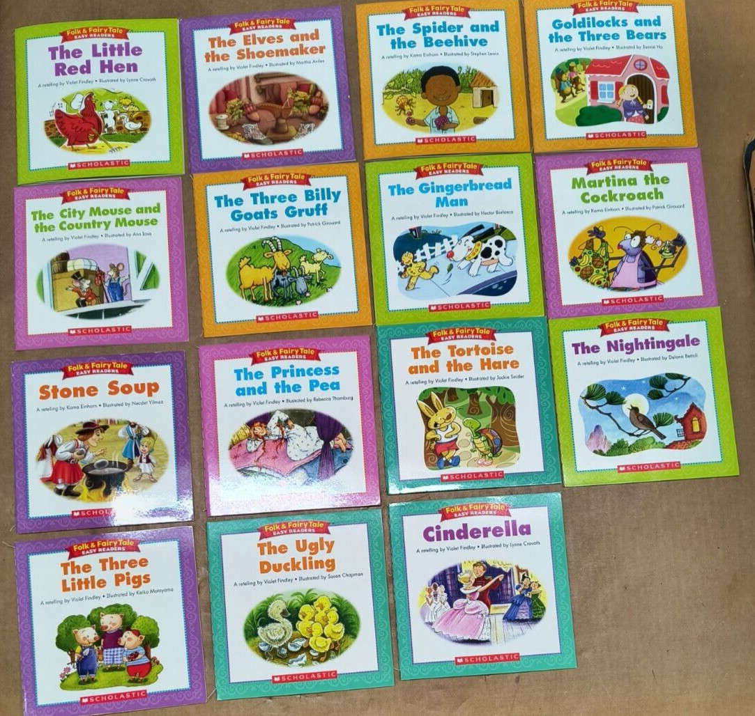 Lot of 15 Early Elementary Education Reader Books Folk & Fairy Tale