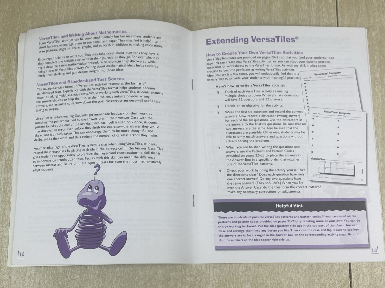 Versa Tiles Middle Grades Problem Solving Activities Teacher Resource Guide