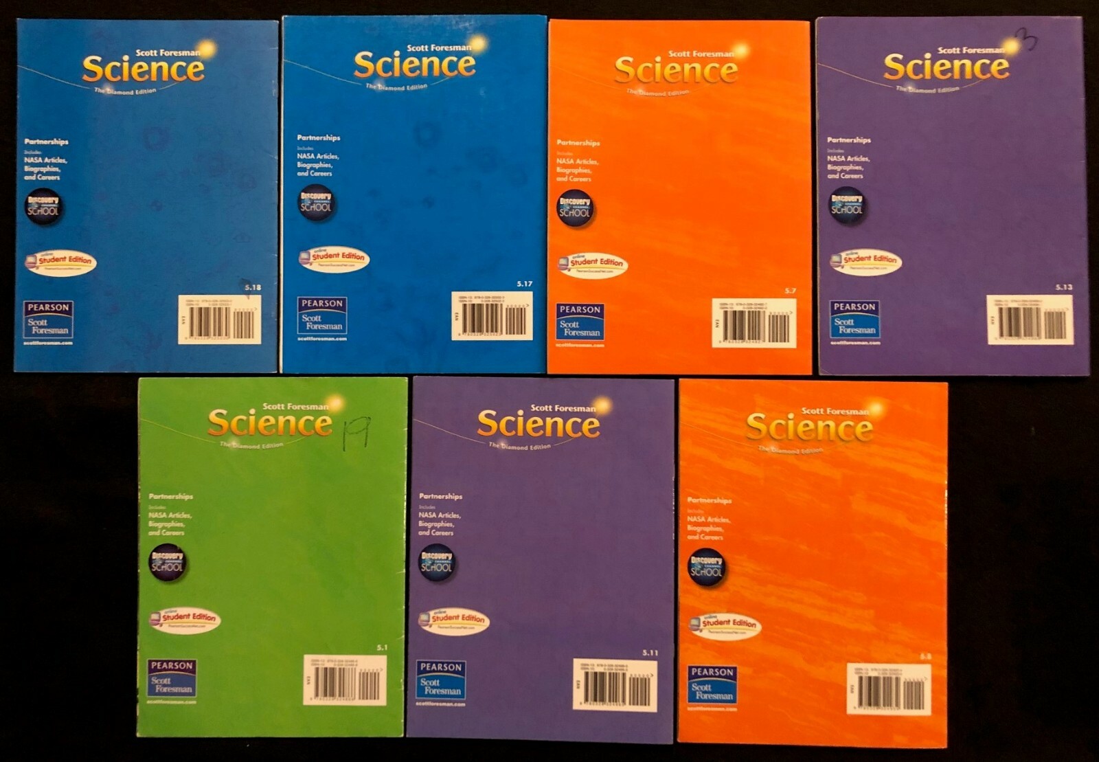 5th Grade SCIENCE CURRICULUM READERS Chapter Booklets – 7 books (2008, Pearson)