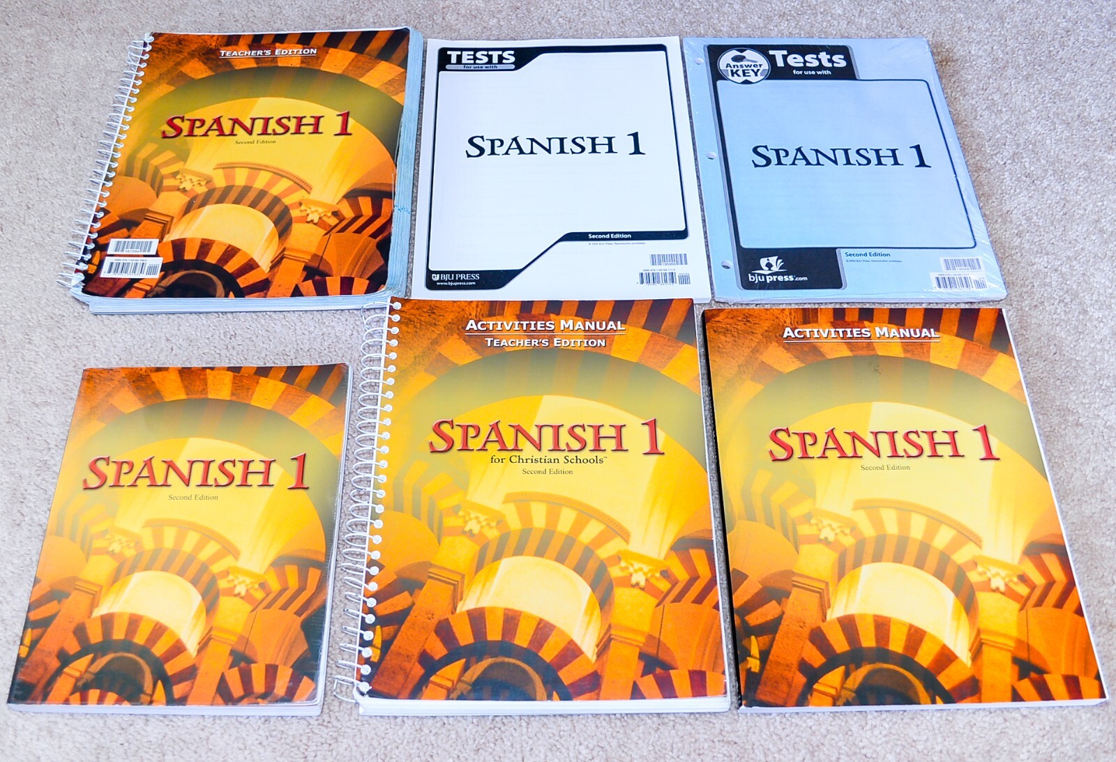 BJU Bob Jones 9 10 11 12 SPANISH 1 2nd edition Student Teacher COMPLETE SET