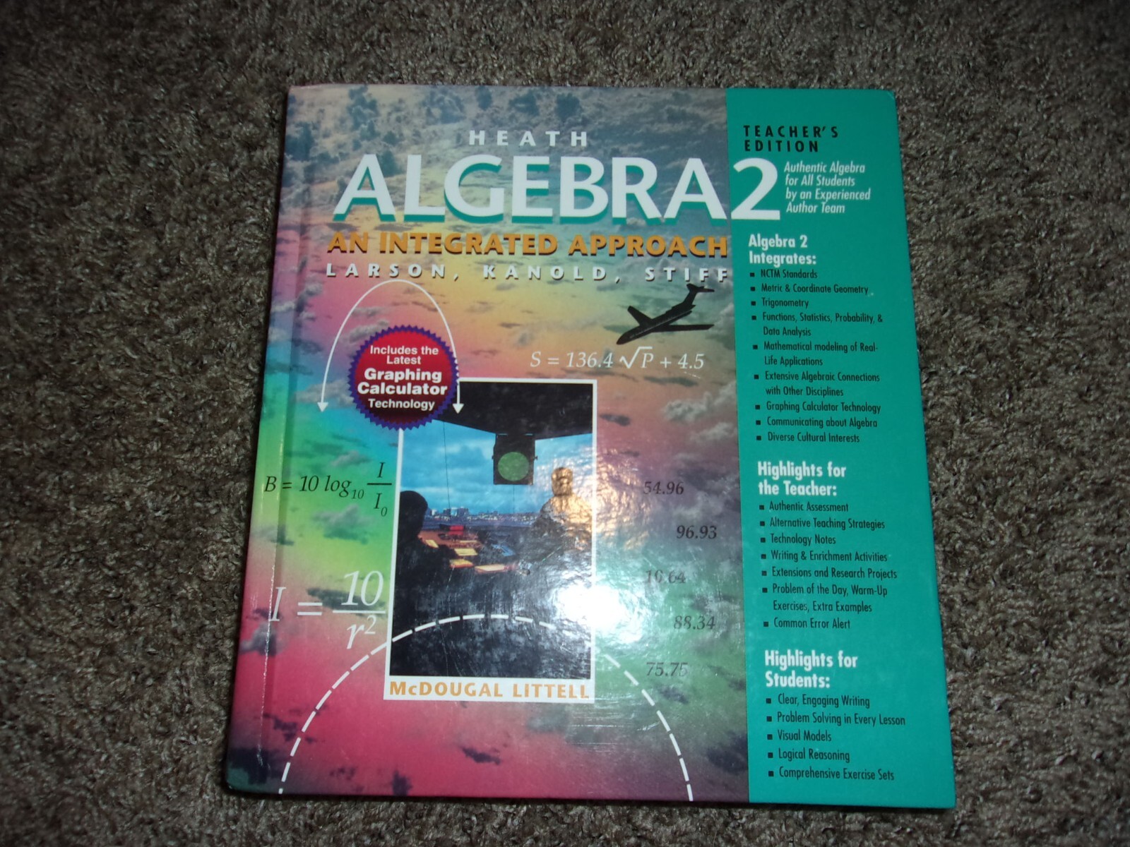 Heath ALGEBRA 2 An Integrated Approach TEACHER’S EDITION 1998 Larsen
